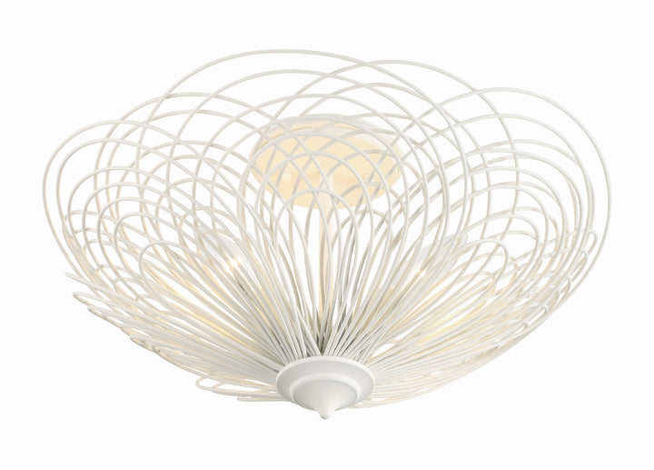 Crystorama Crystorama Doral 3 Light Matte White Semi Flush Mount