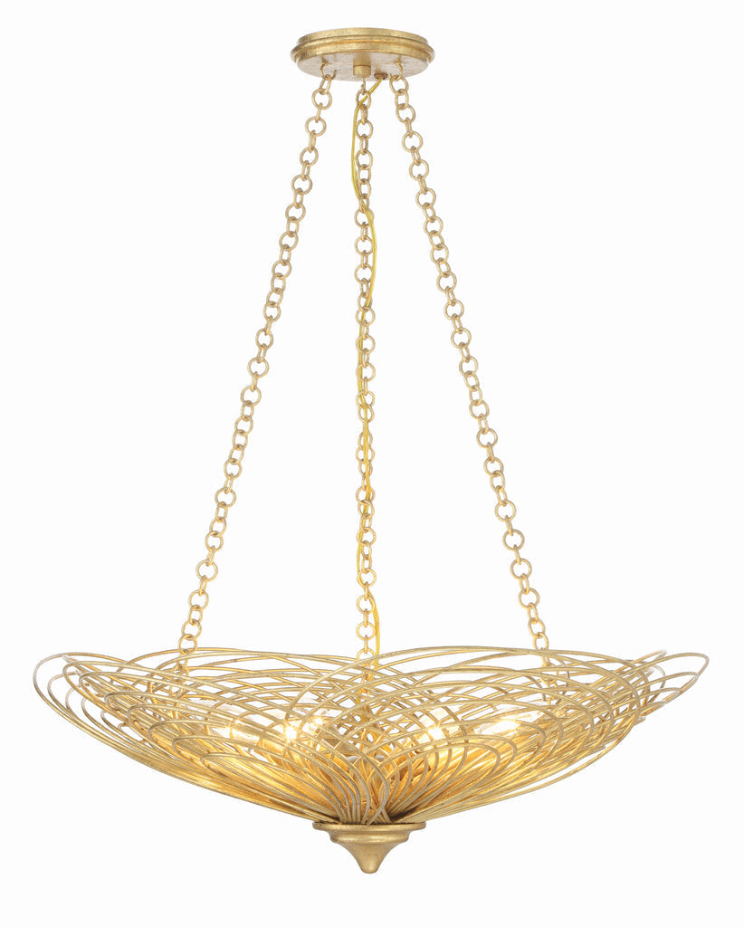 Doral 6 Light Renaissance Gold Chandelier Crystorama