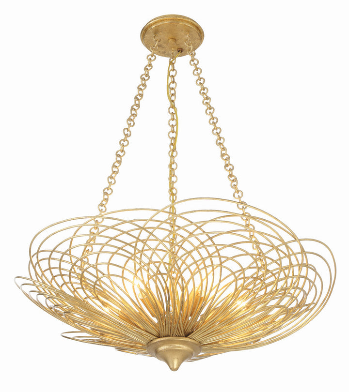 Doral 6 Light Renaissance Gold Chandelier Crystorama