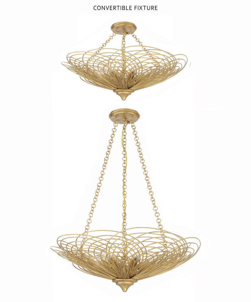 Doral 6 Light Renaissance Gold Chandelier Crystorama