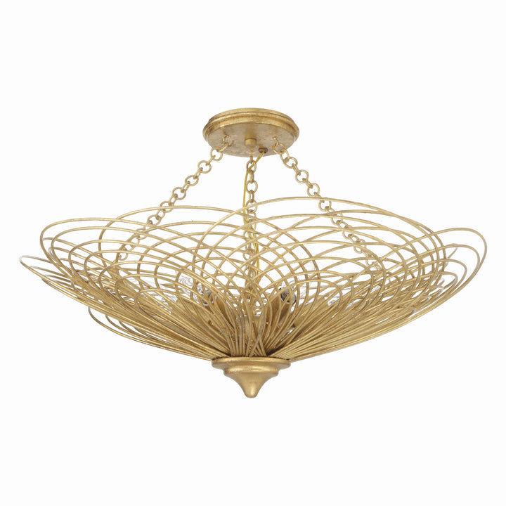 Crystorama Crystorama Doral 6 Light Renaissance Gold Semi Flush Mount