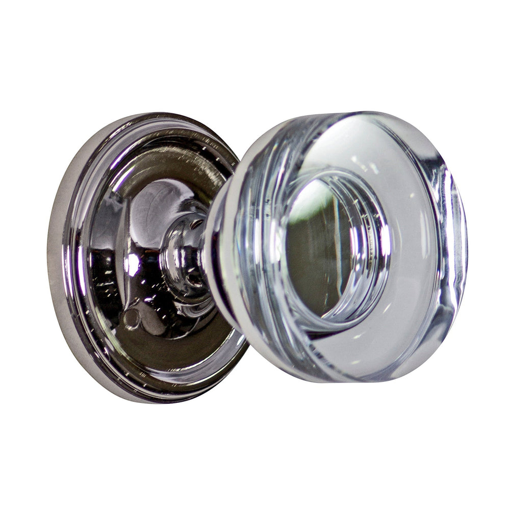 Traditional Rosette Door Set with Disc Crystal Door Knobs (Several Finishes Available) COPPER MOUNTAIN HARDWARE