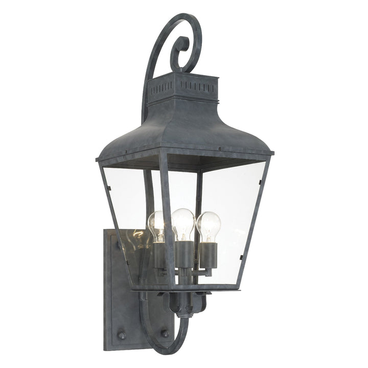 Dumont 3 Light Graphite Outdoor Sconce Crystorama