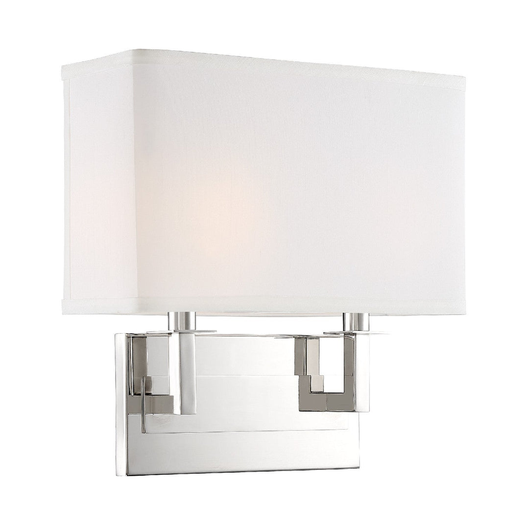 Durham 2 Light Polished Nickel Sconce Crystorama