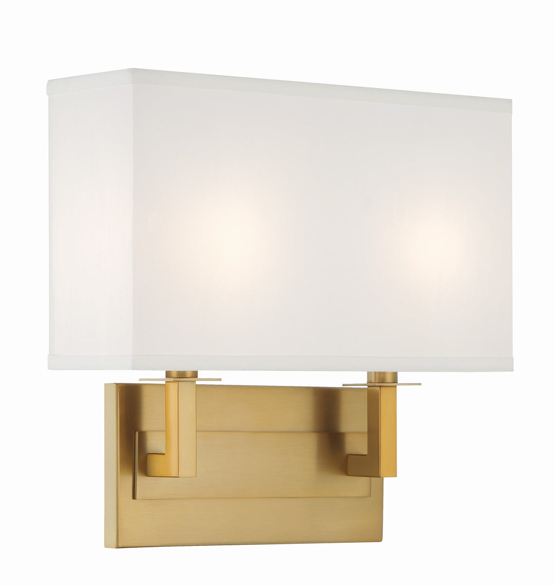 Durham 2 Light Vibrant Gold Sconce Crystorama