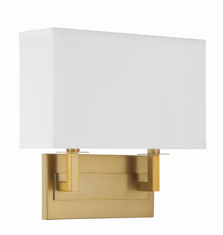 Durham 2 Light Vibrant Gold Sconce Crystorama