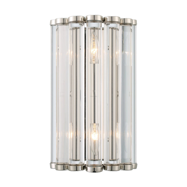 Libby Langdon Elliot 2 Light Polished Nickel Sconce Crystorama