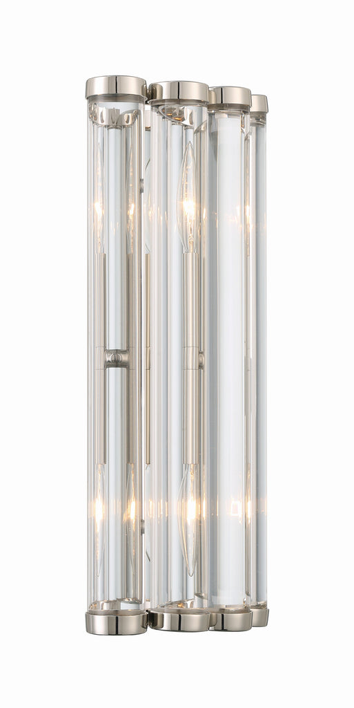 Libby Langdon Elliot 2 Light Polished Nickel Sconce Crystorama