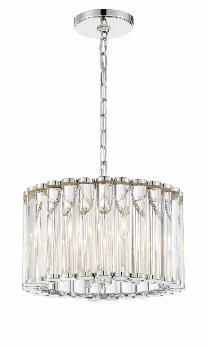 Libby Langdon Elliot 4 Light Polished Nickel Mini Chandelier Crystorama