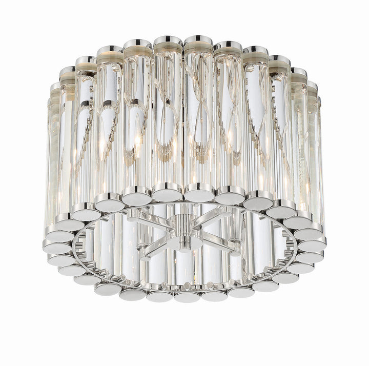 Crystorama Crystorama Libby Langdon Elliot 4 Light Polished Nickel Semi Flush Mount