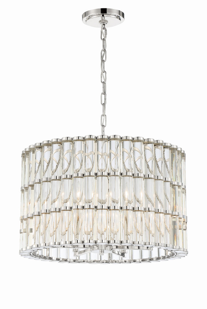 Libby Langdon Elliot 6 Light Polished Nickel Chandelier Crystorama