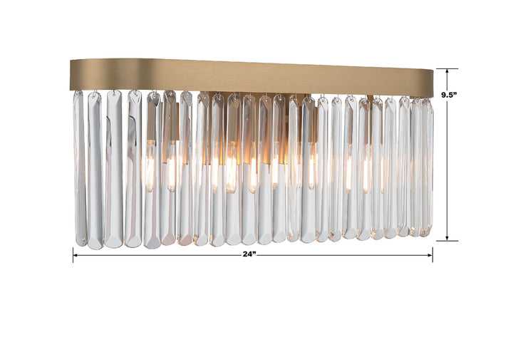Crystorama Crystorama Emory 4 Light Modern Gold Bathroom Vanity