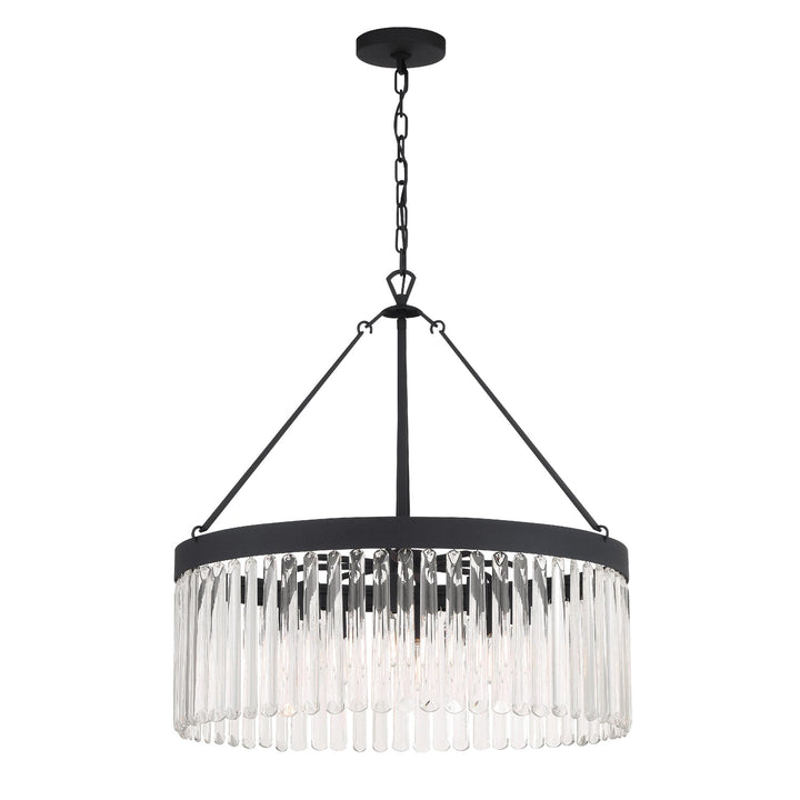 Emory 8 Light Black Forged Chandelier Crystorama