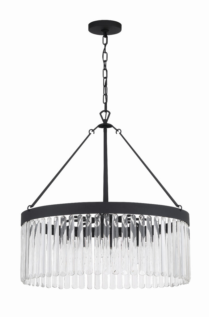 Emory 8 Light Black Forged Chandelier Crystorama