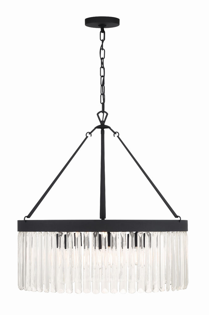 Emory 8 Light Black Forged Chandelier Crystorama