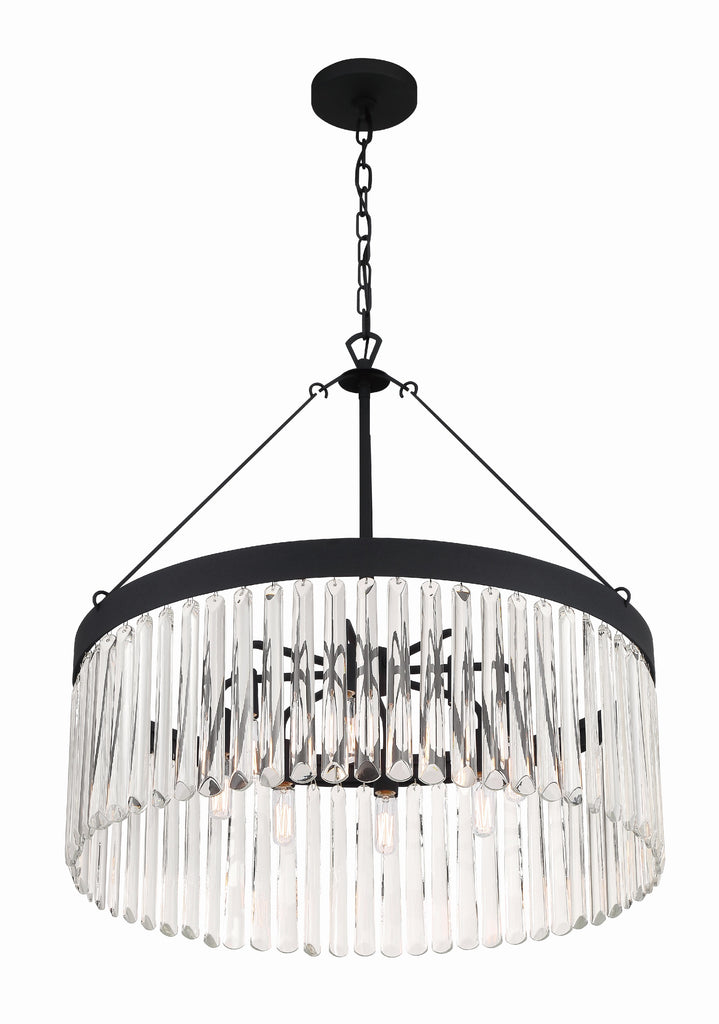 Emory 8 Light Black Forged Chandelier Crystorama