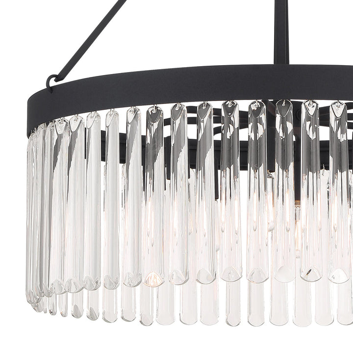 Emory 8 Light Black Forged Chandelier Crystorama