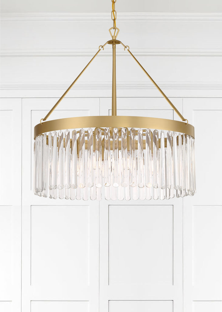 Emory 8 Light Modern Gold Chandelier Crystorama