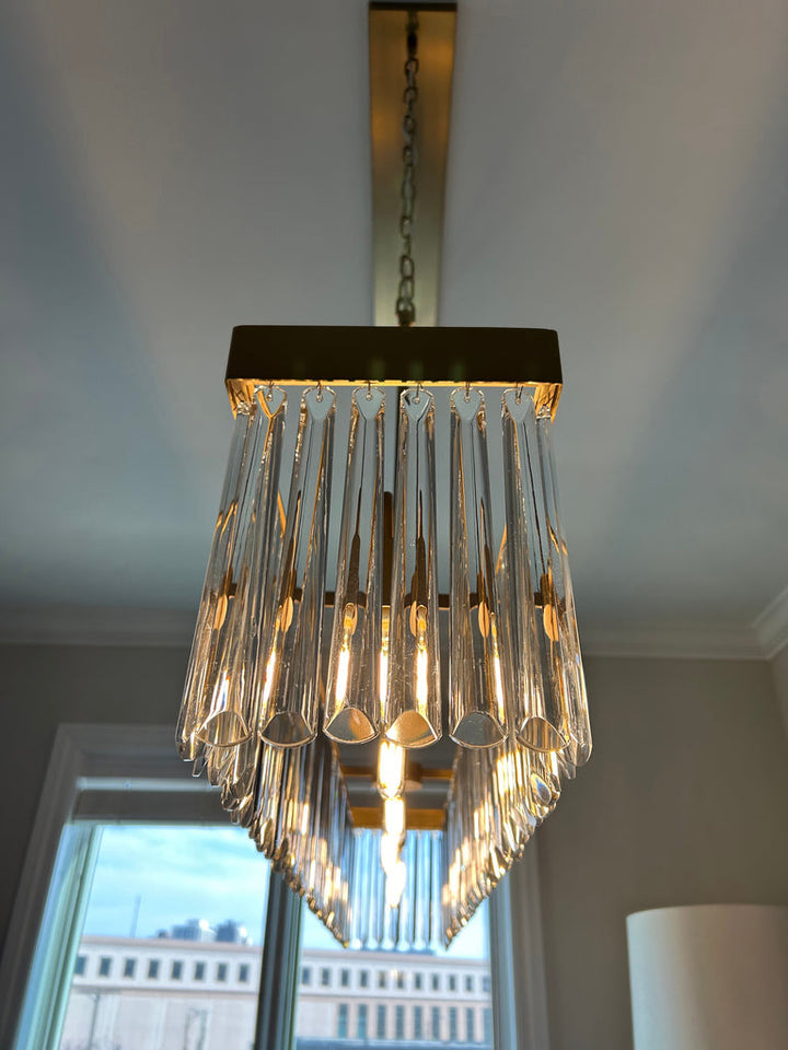 Emory 6 Light Modern Gold Linear Chandelier Crystorama