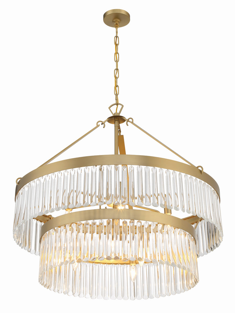 Emory 9 Light Modern Gold Chandelier Crystorama