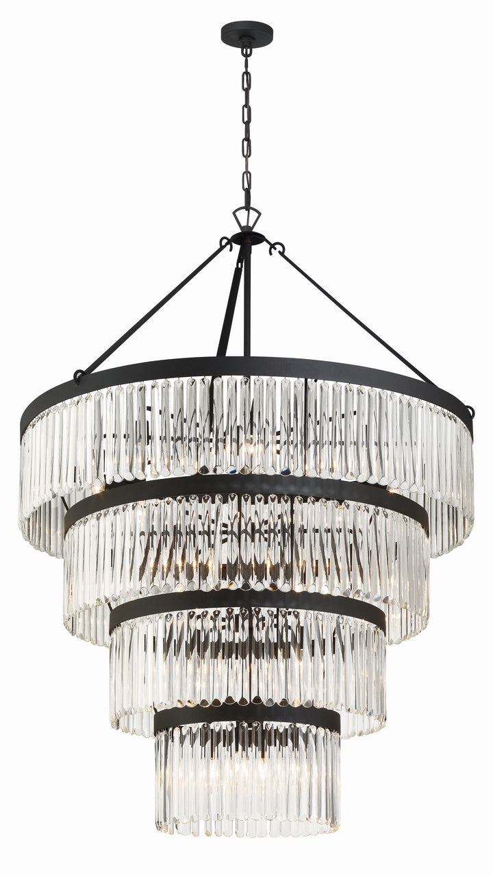 Emory 22 Light Black Forged Chandelier Crystorama