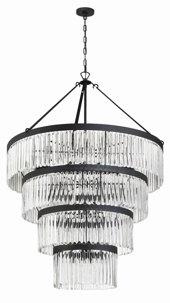 Emory 22 Light Black Forged Chandelier Crystorama