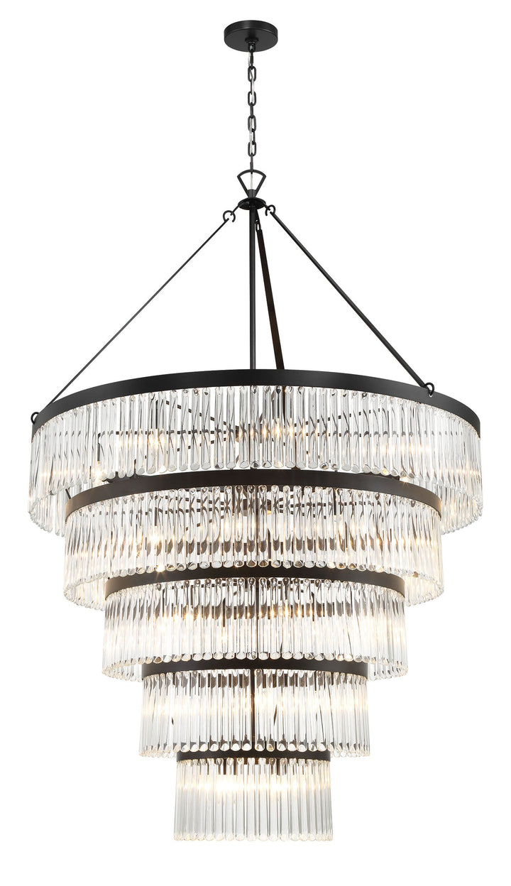 Emory 30 Light Black Forged Chandelier Crystorama