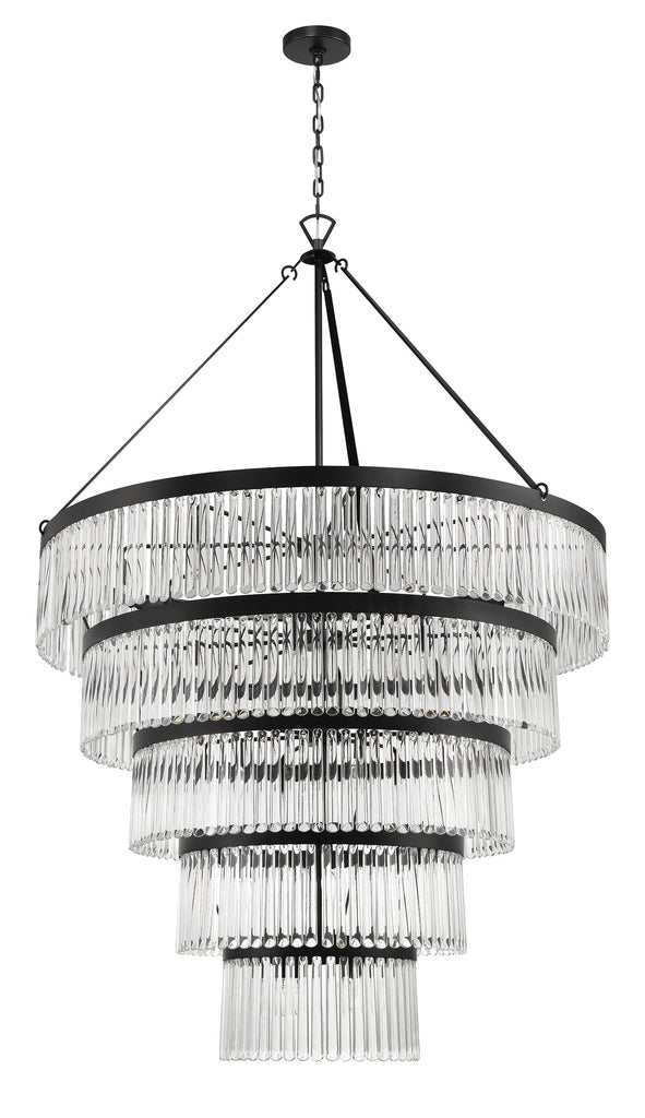 Emory 30 Light Black Forged Chandelier Crystorama