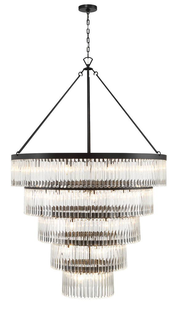 Emory 30 Light Black Forged Chandelier Crystorama