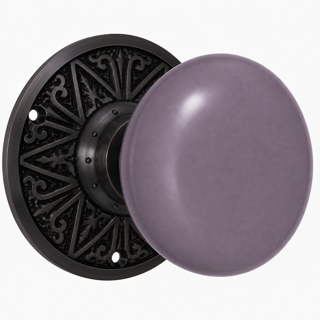 Lancaster Door Set With Grey Porcelain Knob