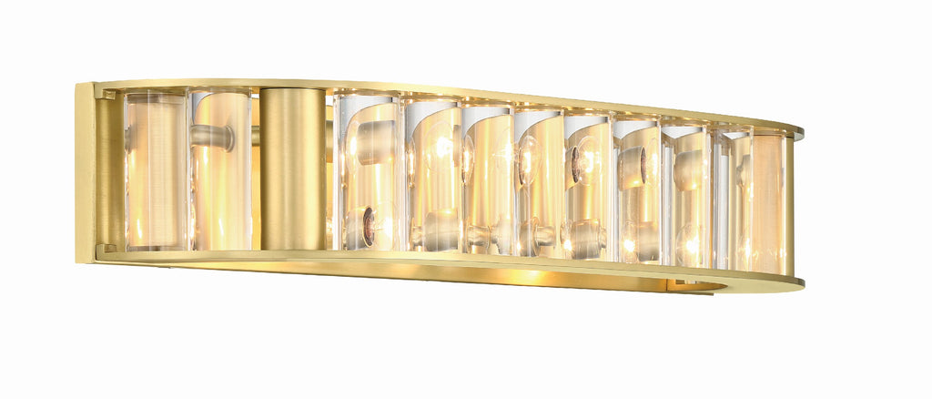 Crystorama Crystorama Libby Langdon Farris 4 Light Aged Brass Bathroom Vanity
