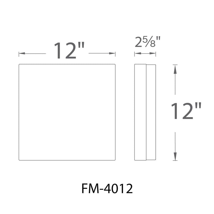 Dice LED Square Flush Mount