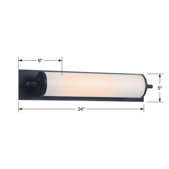 Foster 1 Light Matte Black Bathroom Vanity Crystorama