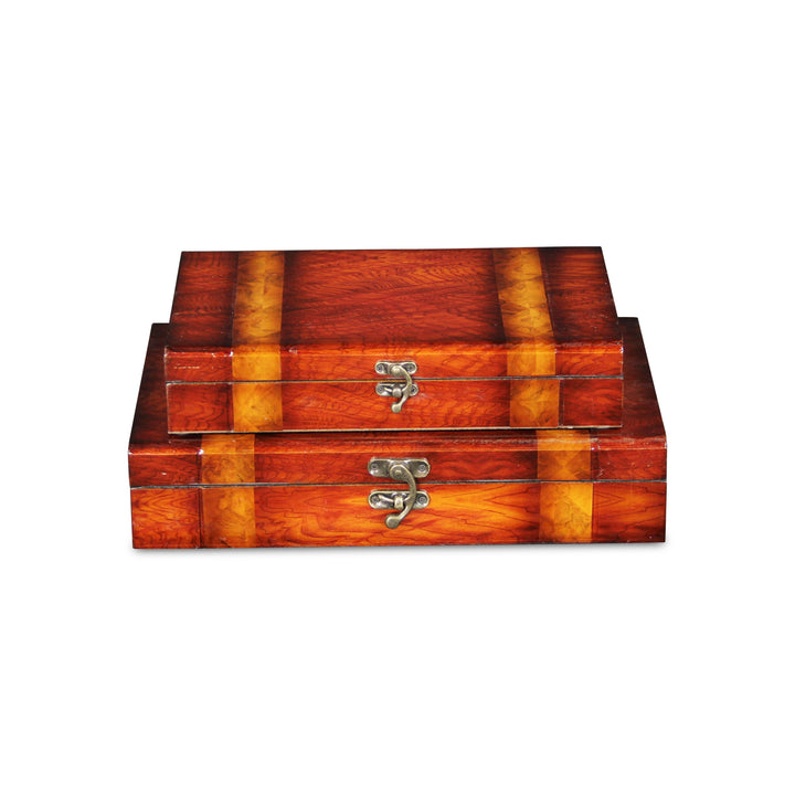 CHEUNGS Rosina Set of 2 Wooden Boxes Lined