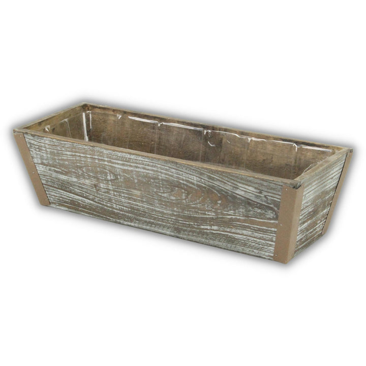 CHEUNGS Ruston Gray Wooden Ledge Planter - 14 Inch