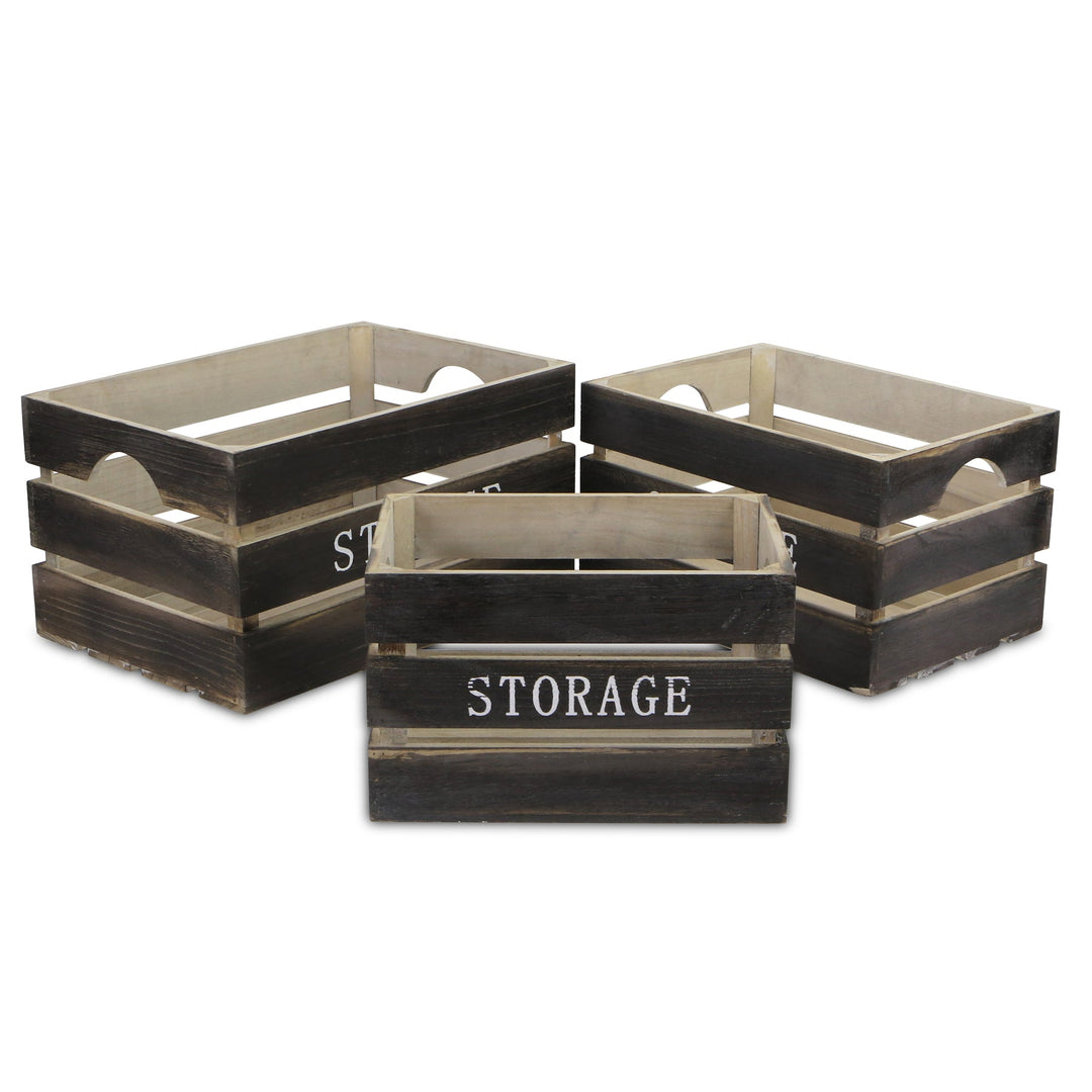 CHEUNGS Isolde Set of 3 Wood Crates - Storage