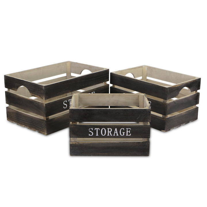 CHEUNGS Isolde Set of 3 Wood Crates - Storage