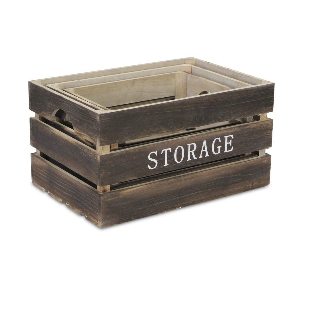 CHEUNGS Isolde Set of 3 Wood Crates - Storage