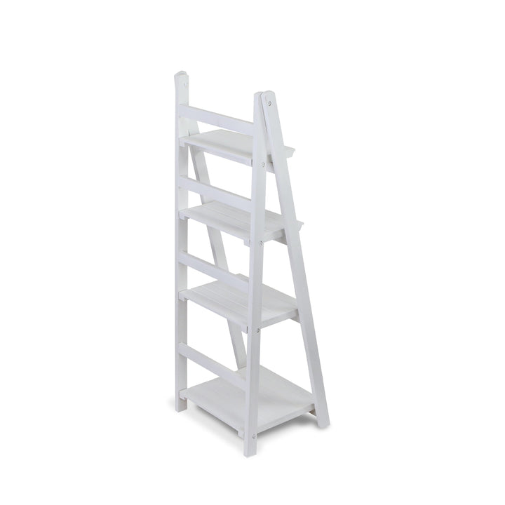 CHEUNGS Foxley 4 Tier Folding Wood Shelf - White