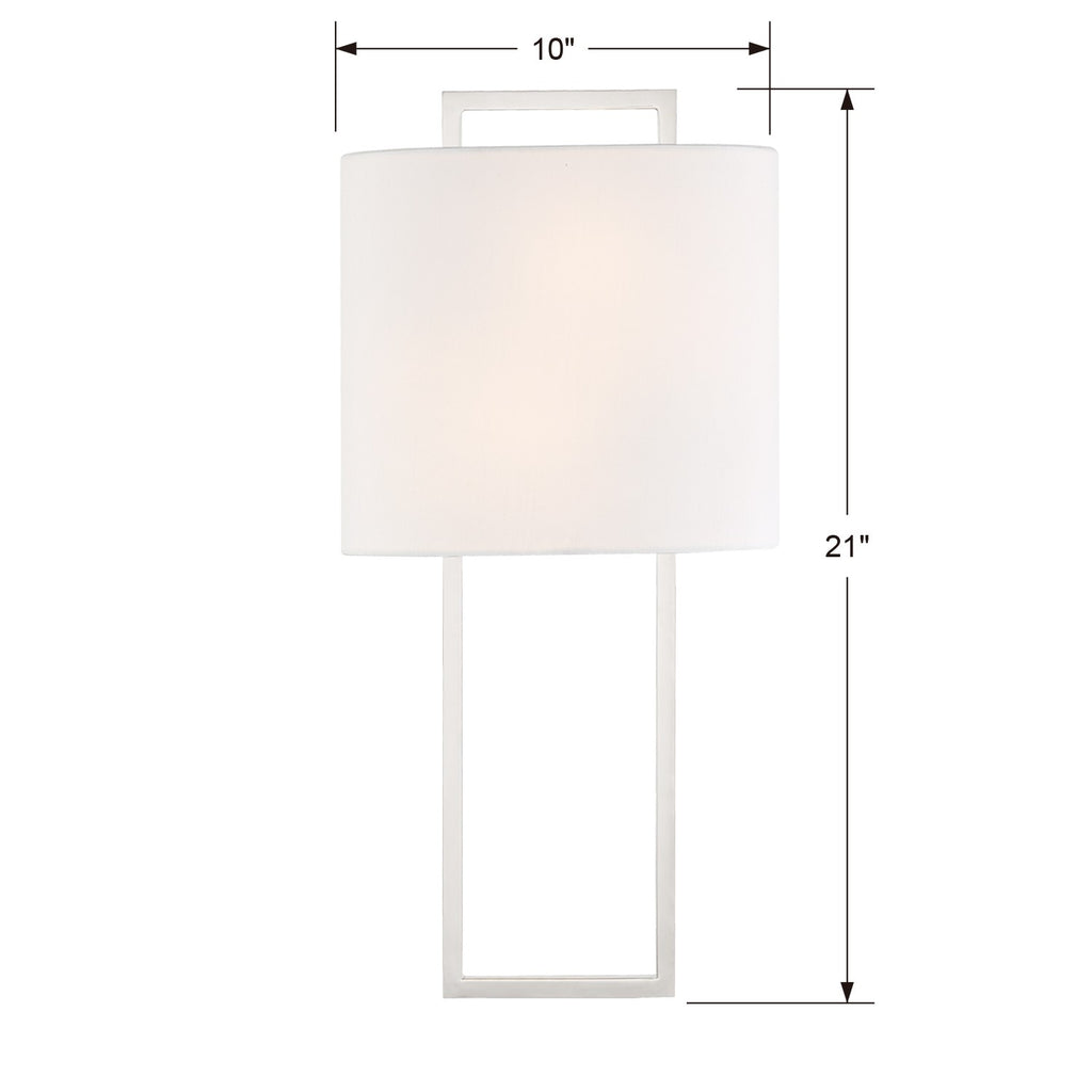 Fremont 2 Light Polished Nickel Sconce Crystorama