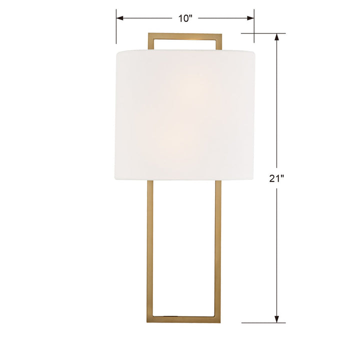 Fremont 2 Light Vibrant Gold Sconce Crystorama