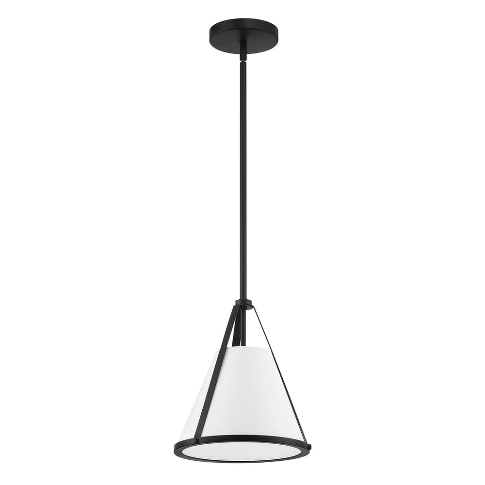 Fulton 1 Light Black Pendant Crystorama