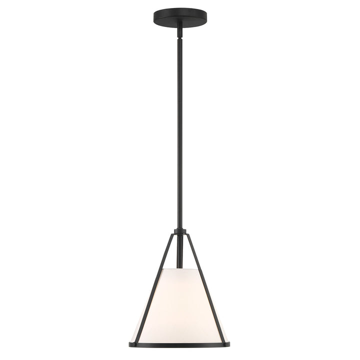 Fulton 1 Light Black Pendant Crystorama