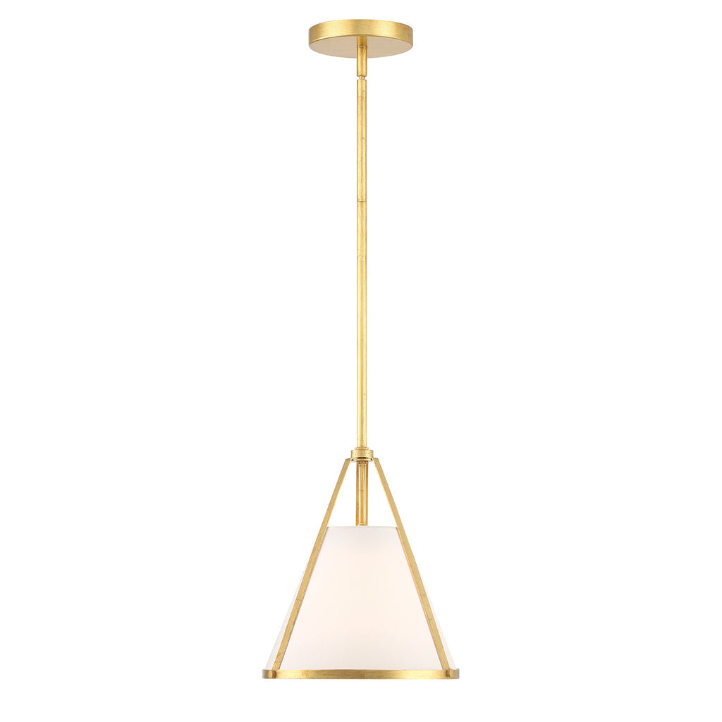 Fulton 1 Light Antique Gold Pendant Crystorama