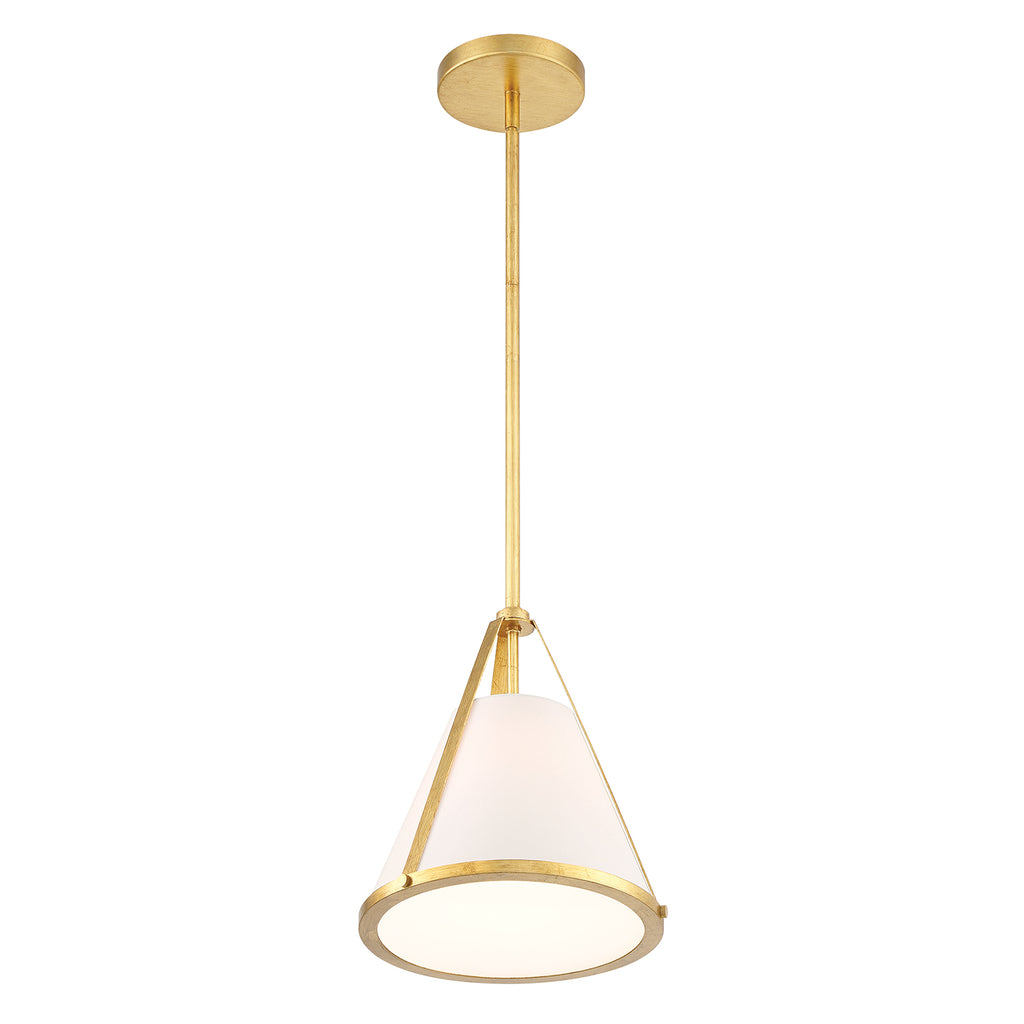 Fulton 1 Light Antique Gold Pendant Crystorama