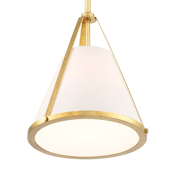 Fulton 1 Light Antique Gold Pendant Crystorama