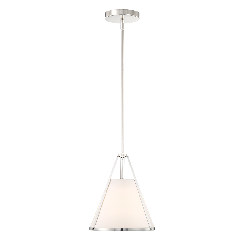 Fulton 1 Light Polished Nickel Pendant Crystorama