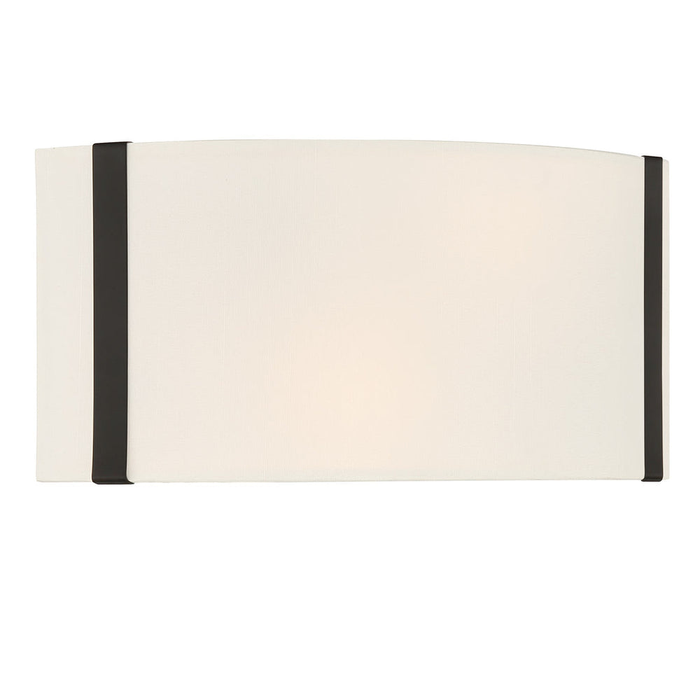 Fulton 2 Light Black Sconce Crystorama