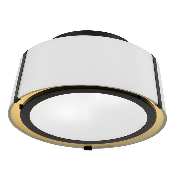 Crystorama Crystorama Fulton 2 Light Matte Black Semi Flush Mount