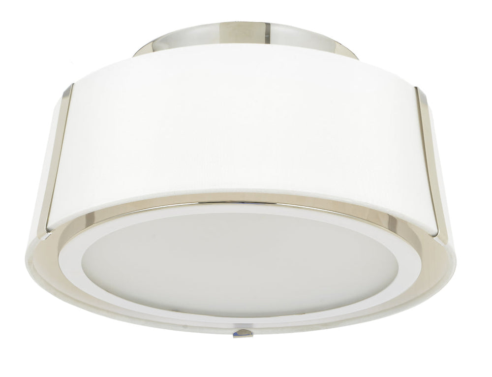 Crystorama Crystorama Fulton 2 Light Polished Nickel Semi Flush Mount